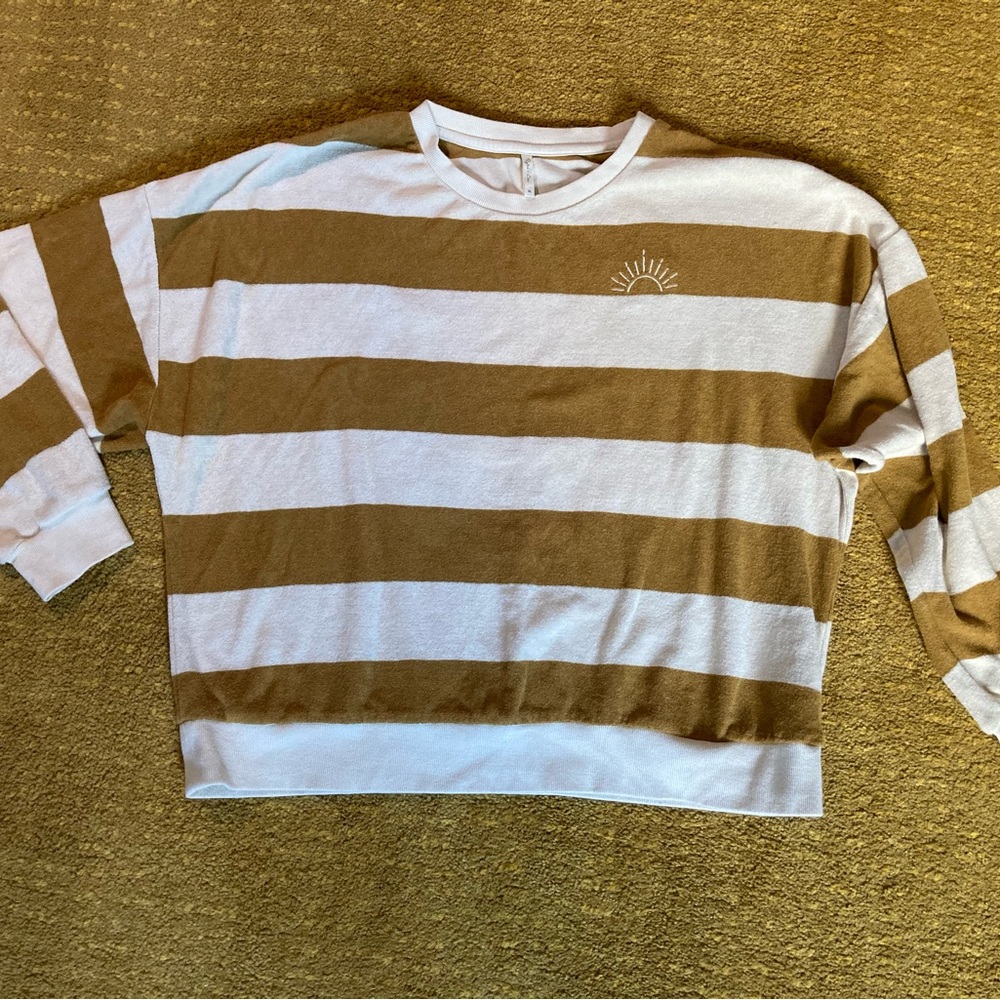 Rylee and Cru drop shoulder terry sweater (women’s ZL)